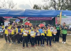 สกร.ระดับอำเภอนาจะหลวย จัดกิจกรรมส่งเสริมการอ่านในงาน “ศาลหลักเมือง ลือเลื่องหมากจองบาน ตำนานน้ำผึ้งเกสรสามประเทศ” ประจำปี 2569